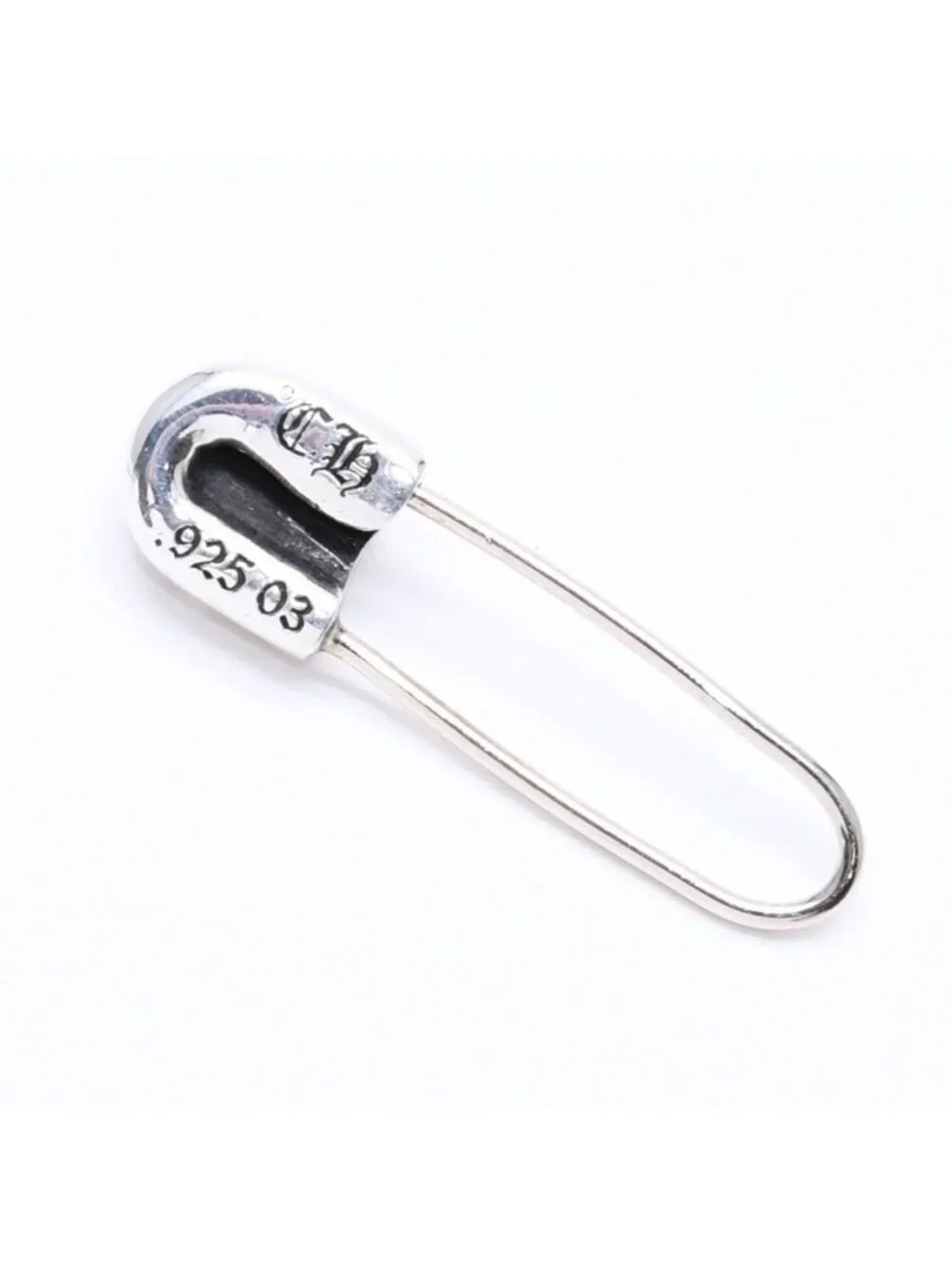Chrome Hearts Safety Pin CH Plus SM ER CH Pin Small Earrings 925